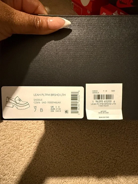 Coach Brown Leather Platform Penny Loafers - Picture 3 of 9